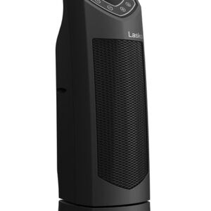 LASKO 1500W READY HEAT 14" PERSONAL CERAMIC TOWER SPACE HEATER, CT14401, BLACK